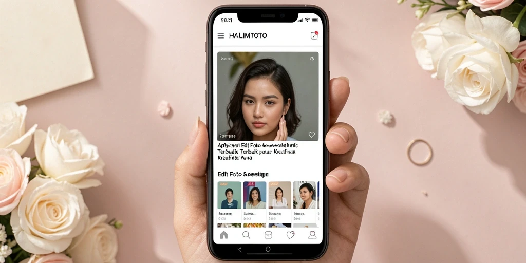 Antarmuka user-friendly HALIMTOTO untuk edit foto aesthetic.