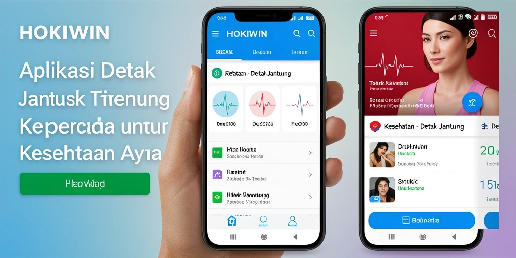Tampilan antarmuka HOKIWIN yang informatif untuk detak jantung.