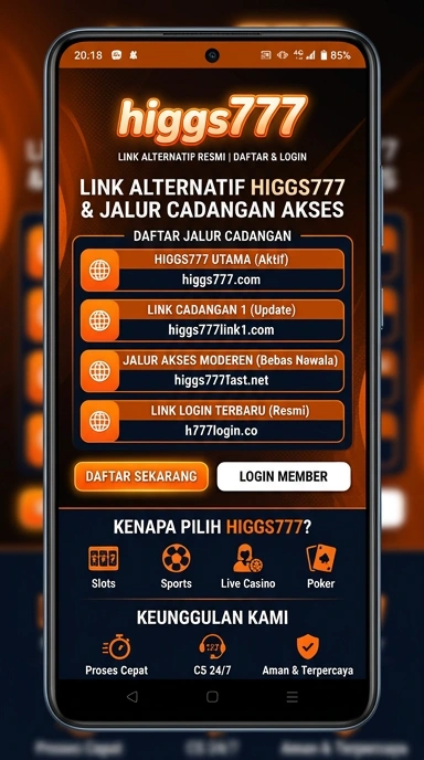 Tampilan link alternatif higgs777